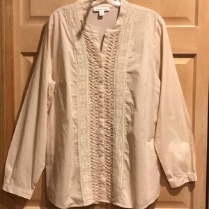 New Coldwater Creek Beige Blouse